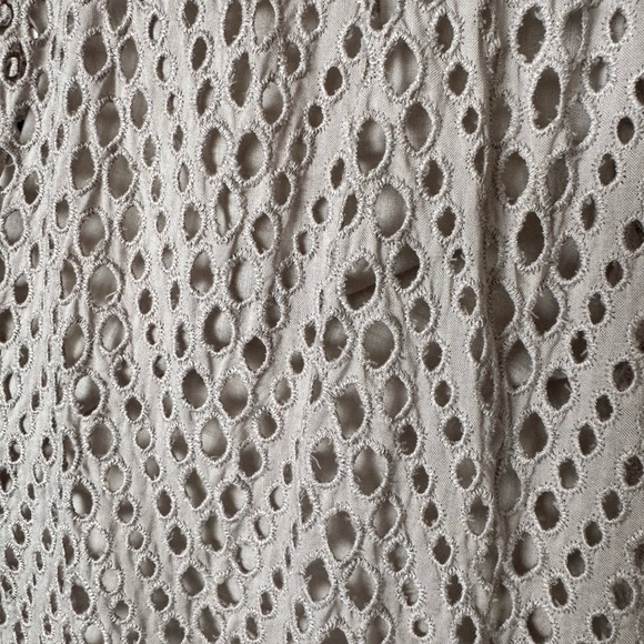 Vince Eyelet Sleeveless Dress Cotton - Size 4 in Color Beige/Stone - Picture 11 of 13